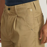 G-STAR Outlet Pantalones Pleated Chino Relaxed Tapered Beige