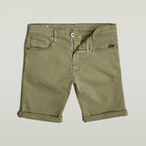 G-STAR Outlet 3301 Slim Denim Shorts Green