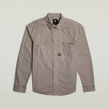 G-STAR Outlet Camisa plisada regular con cremallera Gris