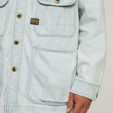 G-STAR Outlet Oversized Chore Jacket Light blue