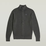 G-STAR Outlet Serrated Full Zip Knitted Cardigan Grey