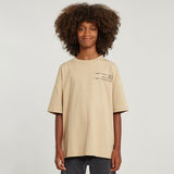 G-STAR Outlet Camiseta Boxy para Niños Beige