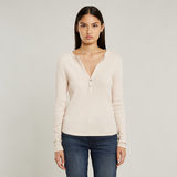 G-STAR Outlet Deep V-Neck Slim Top Pink