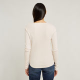 G-STAR Outlet Deep V-Neck Slim Top Pink