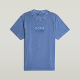 G-STAR Outlet Multi Logo Overdyed Loose T-Shirt Medium blue