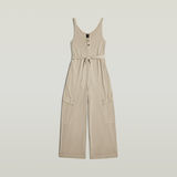 G-STAR Outlet Overdyed Utility Loose Jumpsuit Beige