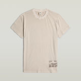 G-STAR Outlet Shipping Graphic Overdyed T-Shirt Beige