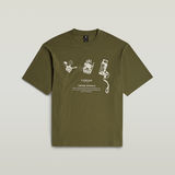 G-STAR Outlet Camiseta Archive Boxy Verde