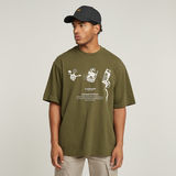 G-STAR Outlet Camiseta Archive Boxy Verde