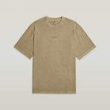 G-STAR Outlet Overdyed Center Chest Boxy T-Shirt Beige