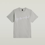 G-STAR Outlet Flock G-Script Loose T-Shirt Grey