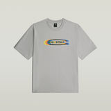 G-STAR Outlet Camiseta Color Shift Old Skool Logo Boxy Gris