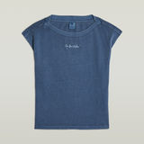 G-STAR Outlet Mini G-Script Logo Overdyed Top Medium blue