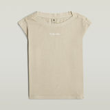 G-STAR Outlet Mini G-Script Logo Overdyed Top Beige