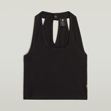 G-STAR Outlet Back Snap Slim Cropped T-Shirt Black
