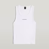 G-STAR Outlet Rib Tank Top White