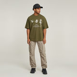 G-STAR Outlet Camiseta Archive Boxy Verde