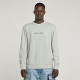 G-STAR Outlet G-Script Logo Sweater Grey