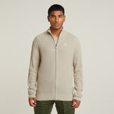 G-STAR Outlet Serrated Full Zip Knitted Cardigan Beige