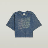 G-STAR Outlet Washed Multi Logo Oversized T-Shirt Medium blue