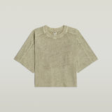 G-STAR Outlet Washed Multi Logo Oversized T-Shirt Beige