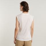 G-STAR Outlet AI Print Elasticated Waist Top White