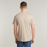 G-STAR Outlet Corporate Script Logo T-Shirt Beige