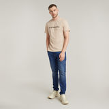 G-STAR Outlet Corporate Script Logo T-Shirt Beige