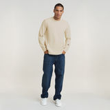G-STAR Outlet Stepped Hem Relaxed Sweater White