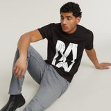 G-STAR Outlet Raw Denim Illustration T-Shirt Black