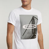 G-STAR Outlet HQ Old School Logo Lash T-Shirt White