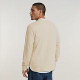 G-STAR Outlet Stepped Hem Relaxed Sweater White