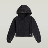 G-STAR Outlet Overdyed Loose Hooded Sweater Black
