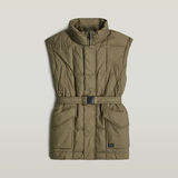 G-STAR Outlet Belted Padded Vest Green