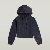 G-STAR Outlet Overdyed Loose Hooded Sweater Dark blue