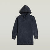 G-STAR Outlet Loose Overdyed Hooded Sweater Dress Dark blue
