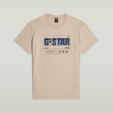 G-STAR Outlet Flyer Graphic T-Shirt Beige