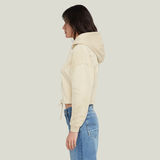 G-STAR Outlet Oversized Cropped Hoodie Beige