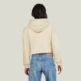 G-STAR Outlet Oversized Cropped Hoodie Beige