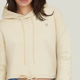 G-STAR Outlet Oversized Cropped Hoodie Beige