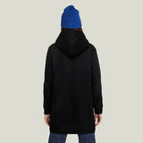 G-STAR Outlet Graphic Loose Hooded Sweat Dress Black