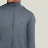 G-STAR Outlet Core Zip Through Knit Medium blue