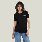 G-STAR Outlet Chest Graphic Optic Slim Top Black