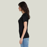 G-STAR Outlet Chest Graphic Optic Slim Top Black