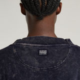 G-STAR Outlet Overdyed Cropped Logo Loose Sweater Dark blue
