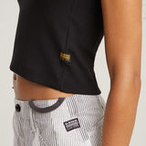 G-STAR Outlet Back Snap Slim Cropped T-Shirt Black