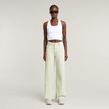 G-STAR Outlet Back Snap Slim Cropped Top White