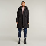 G-STAR Outlet Hooded Fishtail Parka Black