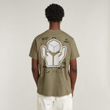 G-STAR Outlet Back Graphic Loose T-Shirt Green