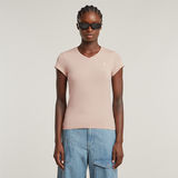 G-STAR Outlet Camiseta Eyben Slim V-Neck2.0 Rosa